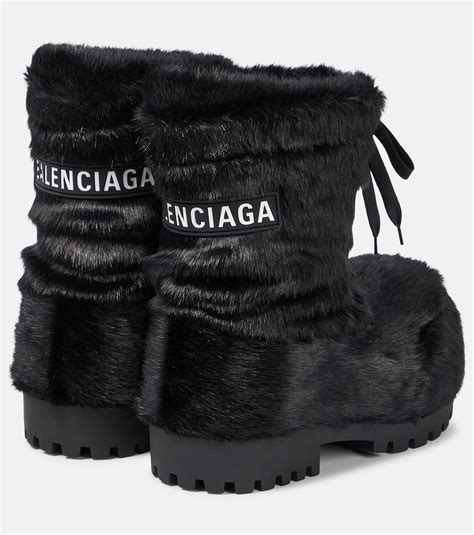 balenciaga biker boots replica|balenciaga faux shearling boots.